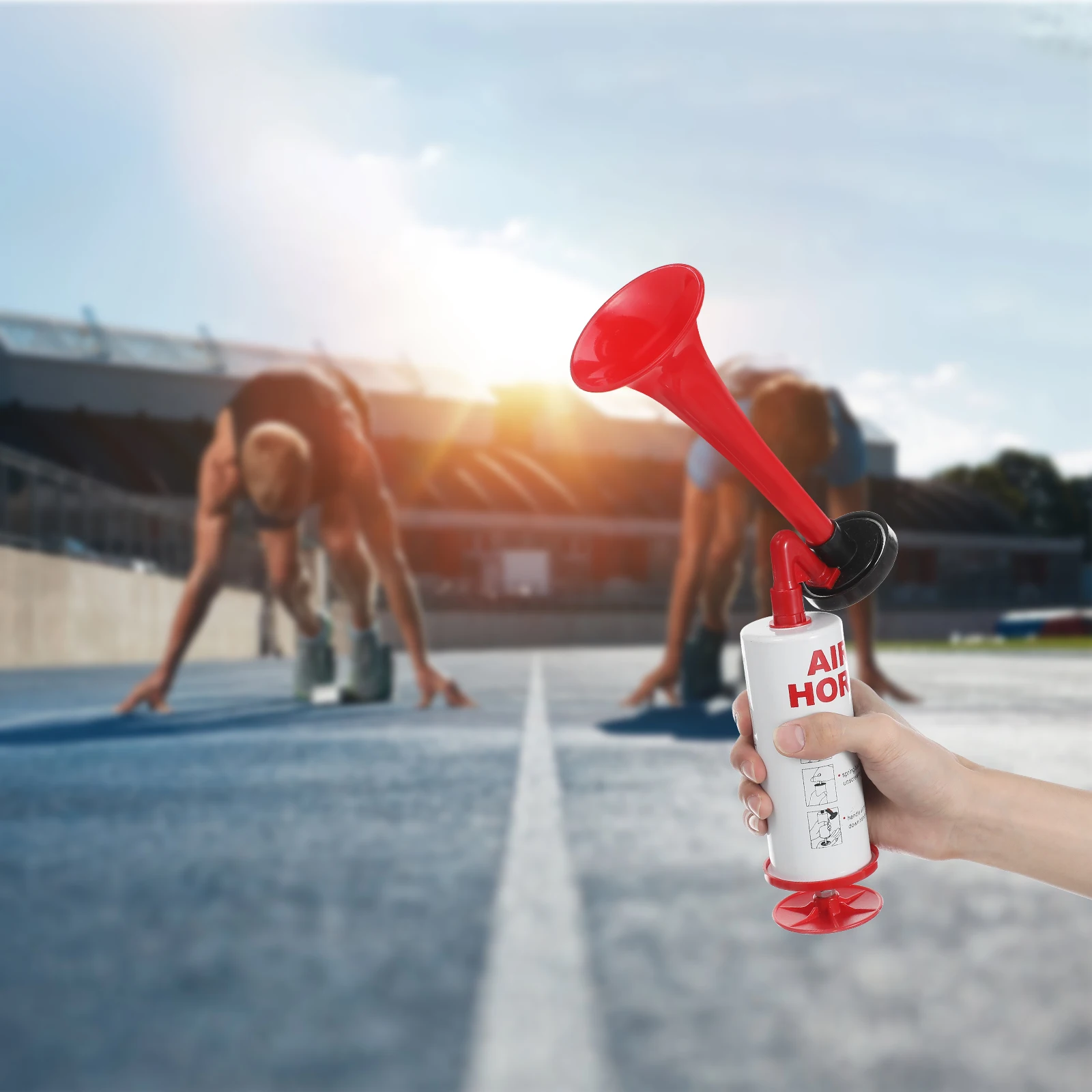 

Portable Hand Air Horn for Sports Events Cheering Loud Sound Compact Size Strong Materials Fans Horn Soccer Party Favors Manual
