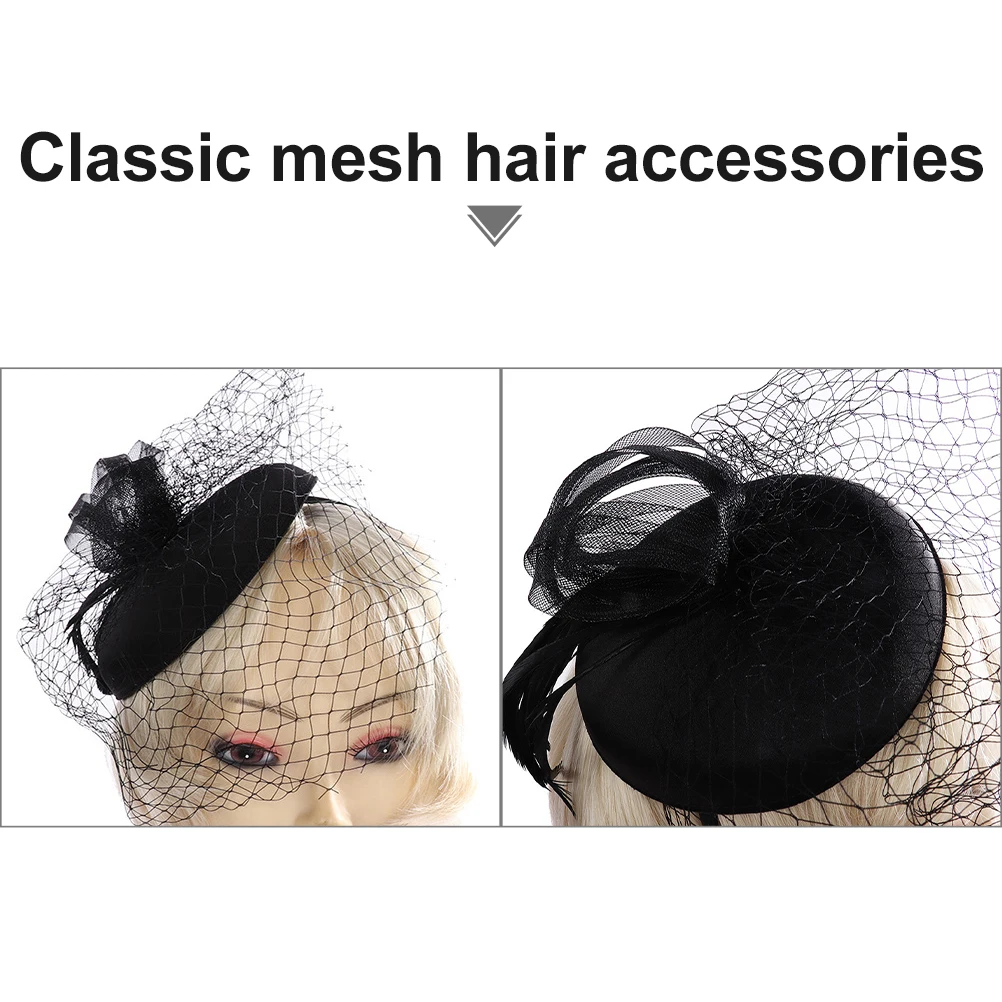

1pc Bridal Veil Beret Hair Hoop Hair Accessories Elegant Party Headdress Fascinator Hat for Wedding Party Headwear