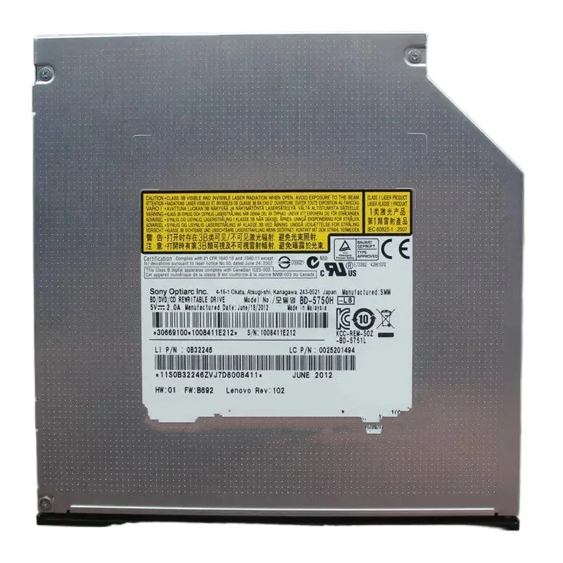 BD5750L 5750H Masterizzatore Blu-Ray Interno Sottile 6X BD-RE Dvd Rw Unità Sata Per Pavilion DV4, DV5, DV6, DV7-image