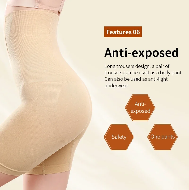 Shapewear Butt Lifter Nahtlose Frauen Hohe Taille Abnehmen Panty Bauch-steuer Knickers Hose Briefs Damen Body Shaper – Detail 13