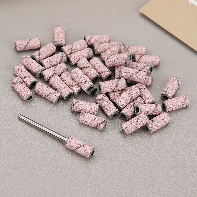 50 Stuks 3Mm Mini Schuurbanden Nail Boren Doorn Elektrische Manicure Accessoires Nagellak Dode Huid Verwijderaar Gereedschap