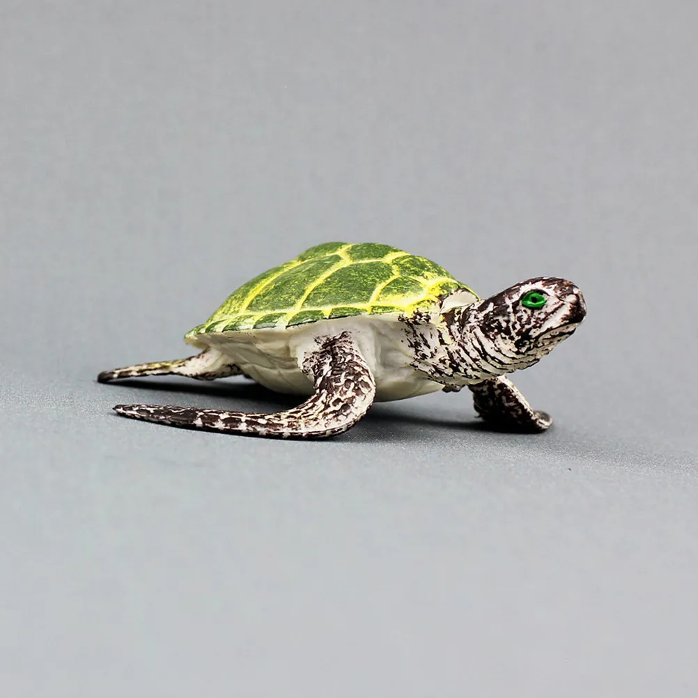 2Pcs Small Simulation Tortoise Sea Animal Figures Educational Gift Promote Kids Creativity Imagination Color Cognition