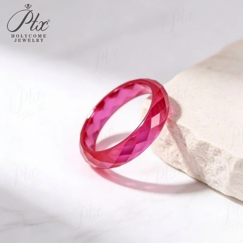 

Lab Grown Gemstones Ruby Ring Plain Finger Band Pigeon Blood Red AGL Certificate Anniversary Birthday Gift Top Quality Wholesale
