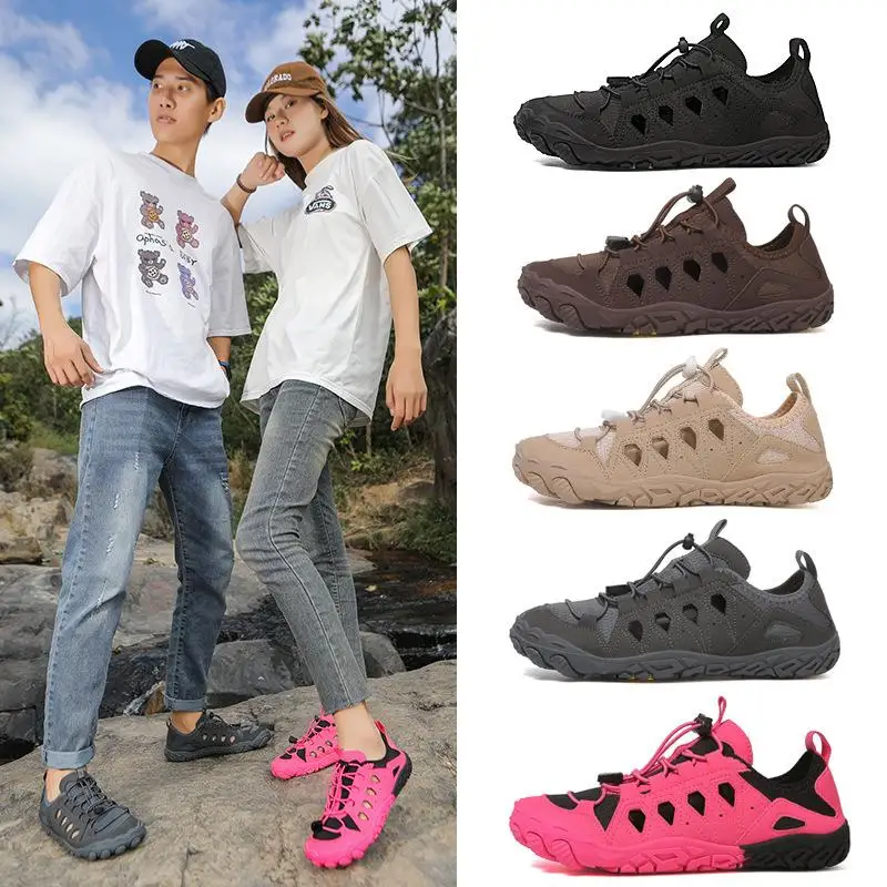 Men's Summer Outdoor Hiking Shoes Breathable Anti-slip Water Shoes Quick Dry Mountain Climbing Sandals Fishing Beach Swimming