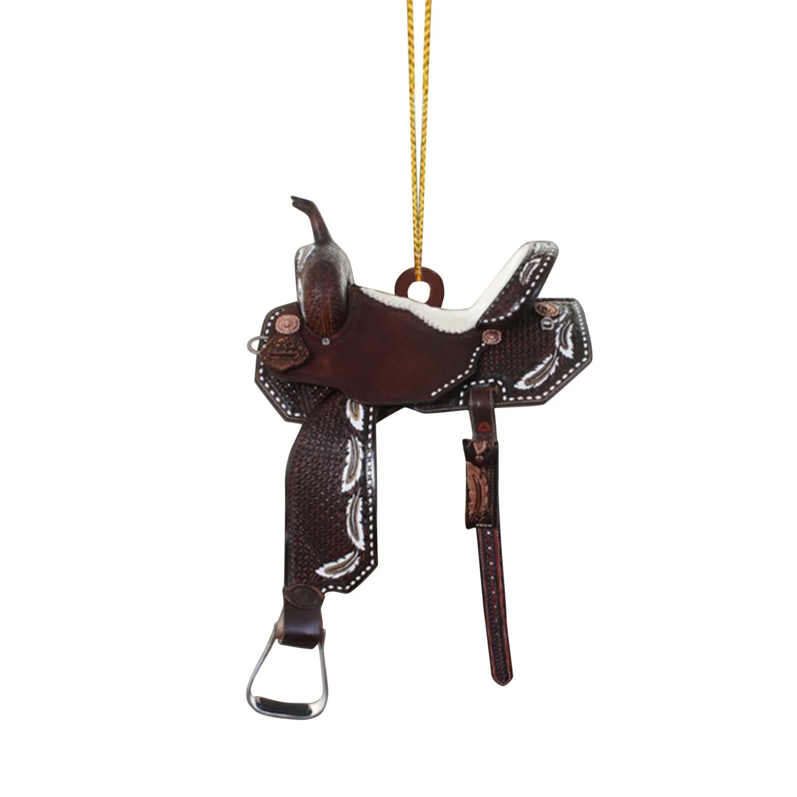 Fashion Personalized Saddle Acrylic Pendant For Horses Lovers Western Cowboys  Hip Hop Pendant Decoration Luxury Detailed Pendan