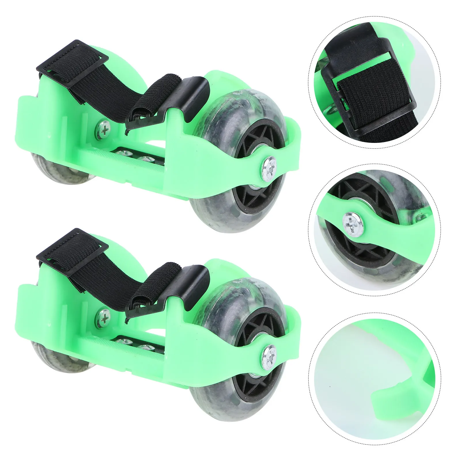 

1Pair Adjustable Light Up Skate Shoes Wheel Heel Roller Shoes Outdoor Sports Skates Skate Roller