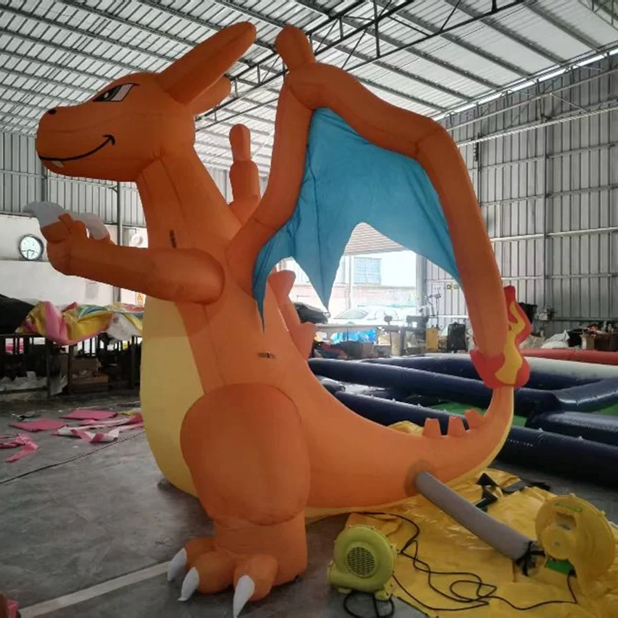 Giant Charizard Inflatable Model Dragon Cartoon Mascot Outdoor Event Decoration Mall Amusement Park Photo Booth Inflatable
