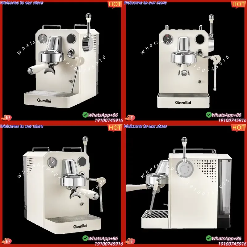 CE Certificate 3-in-1 Office Coffee Equipment Ivory White Full Stainless Steel Housing Electric Coffee Machine Cappuccino