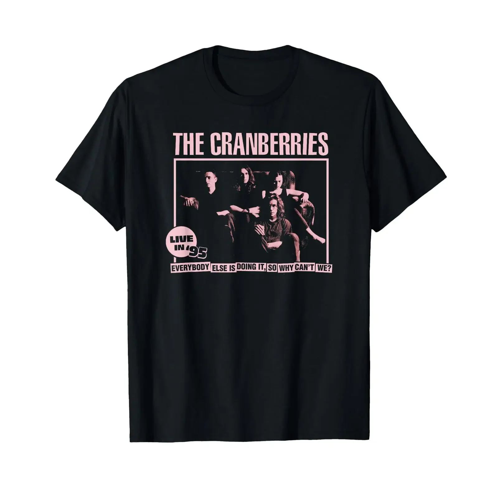 The Cranberries Live in '95 Concert Tour Vintage Band T Shirt vintage Washed graphic Casual Breathable homme Soft