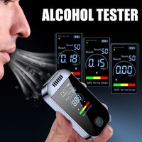 Alcohol Tester Vehicle-mounted Blowing Type Breathalyzer High Sensitivity LED Digital Display Screen Car Electronics Accessories