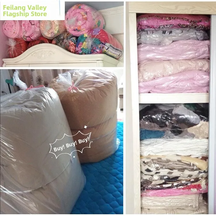 Large Size Thickened Transparent Plastic Bag White Waterproof Moving Storage Bag for Quilt Dustproof Organizer Household
