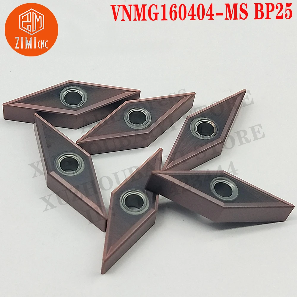 VNMG160404-MS BP25 internal steel parts Processing Metal Lathe Tools Blade CNC Tool Turning Tools VNMG 160404 mechanical Inserts
