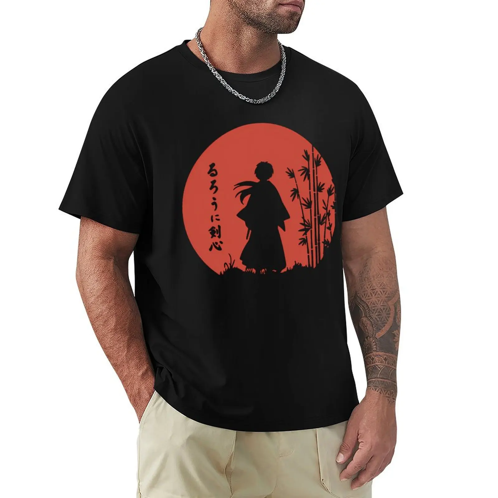 

Rurouni Kenshin Retro Vintage T-Shirt cute tops luxury designer blacks Men's t-shirts