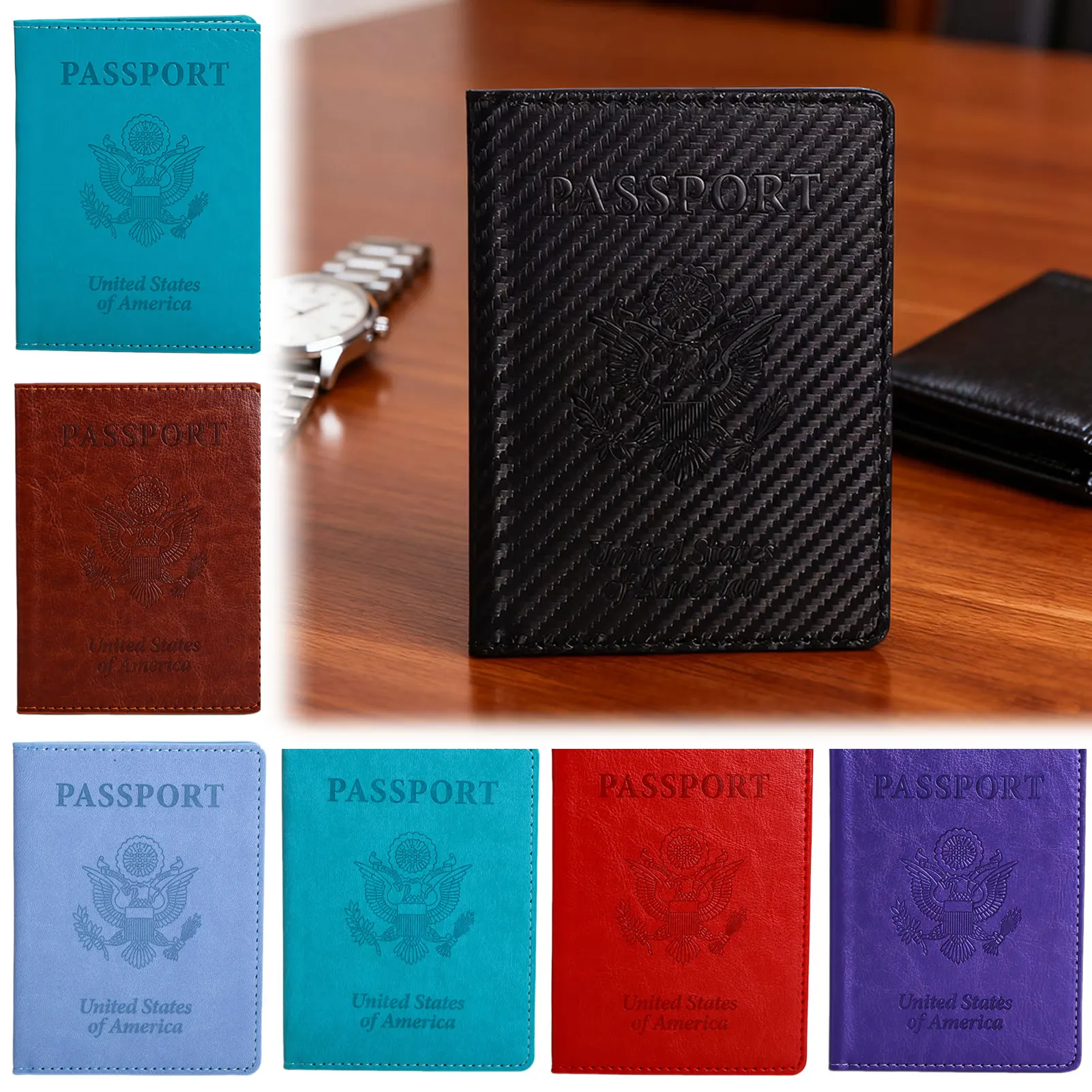 

Pu Leather Passport Cover With Credit Card Slots For Women Men Quick Access To Passport Cards Airport Securitys Checkpoint