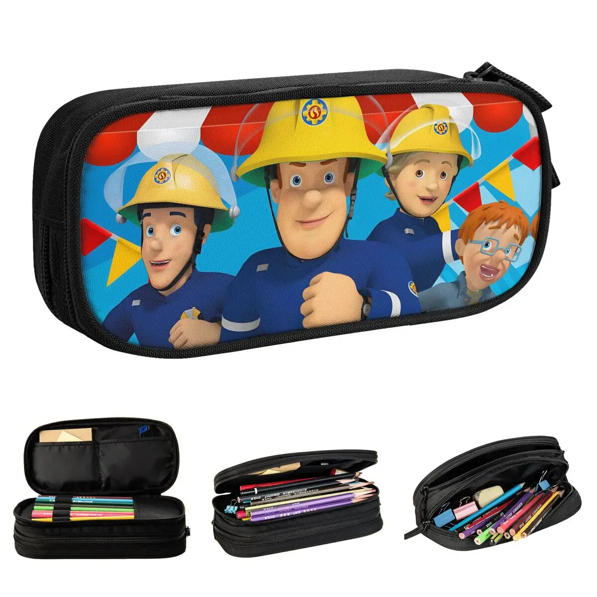 مقلمة رجل الإطفاء سام الجديدة البريطانية للأطفال حامل قلم التلفزيون حقيبة الطالب سعة كبيرة الطلاب الهدايا المدرسية صندوق رصاص #1