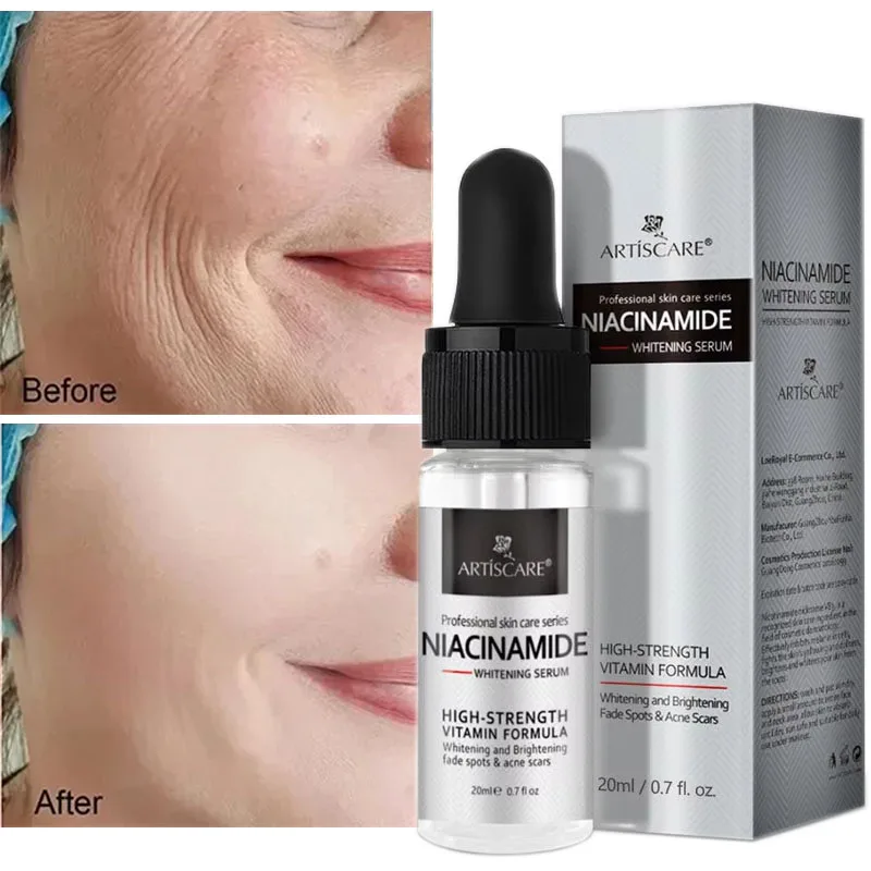 

Niacinamide Facial Serum Fade Melanin Moisturzing Shrink Pores Smooth Brightening Skin Care Dark Spot Remover Essence Product