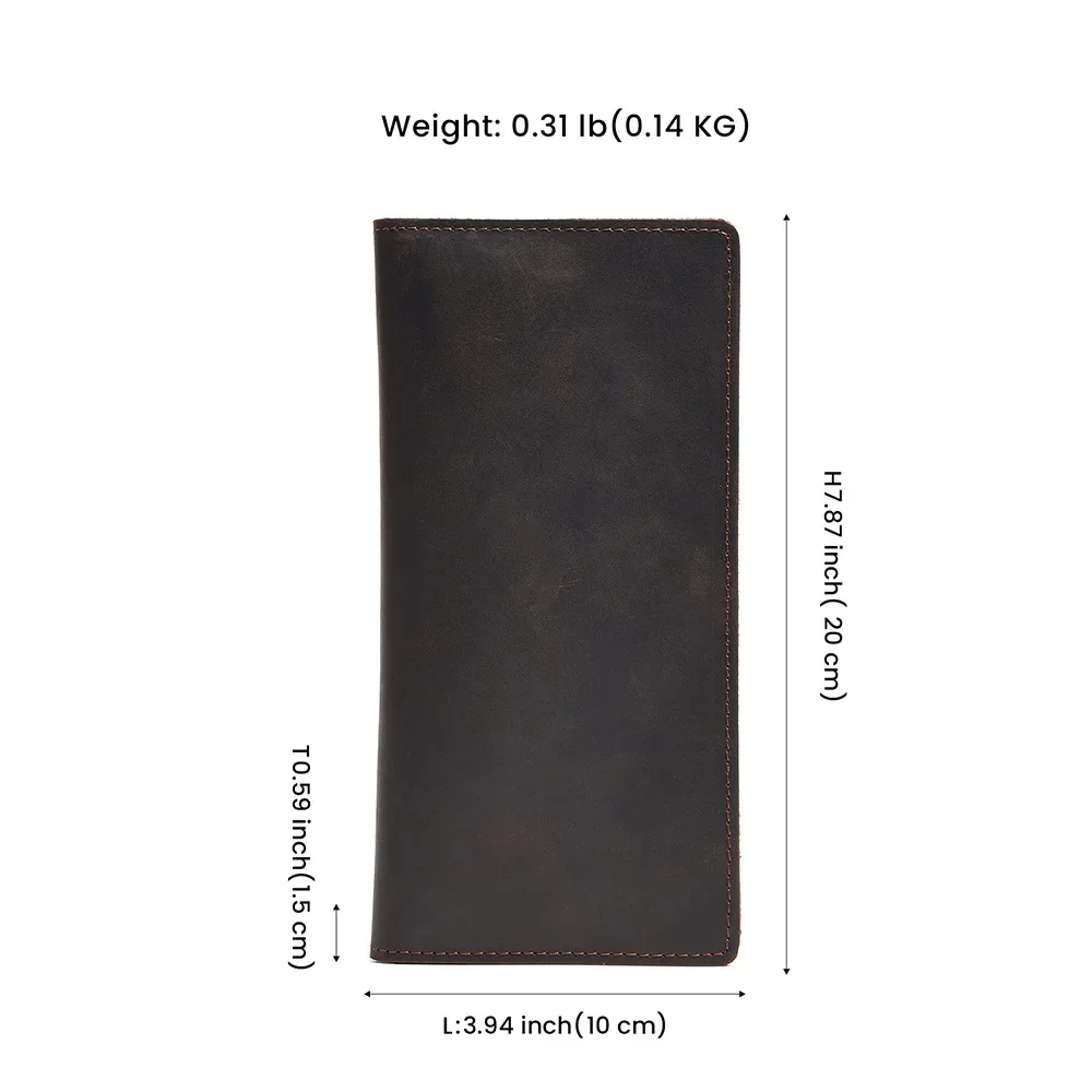 Men's Cowhide Wallets Coin Purses Business Casual Long Clutches Leather Money Clip Male Card Holder Bag High Capacity Fashion