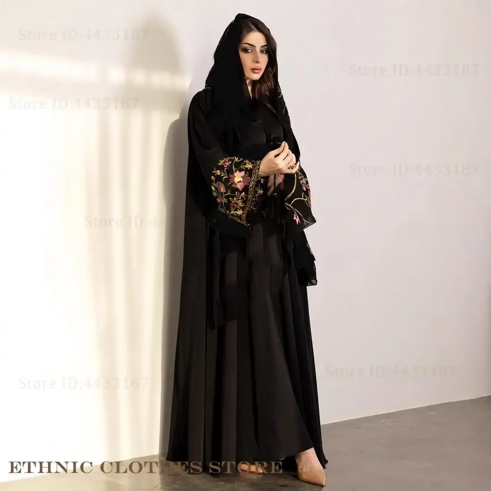 

Роскошное Ид элегантное молитвенное платье Абая длинный халат с вышивкой женские мусульманские платья ретро костюм в этническом стиле марокканские платья