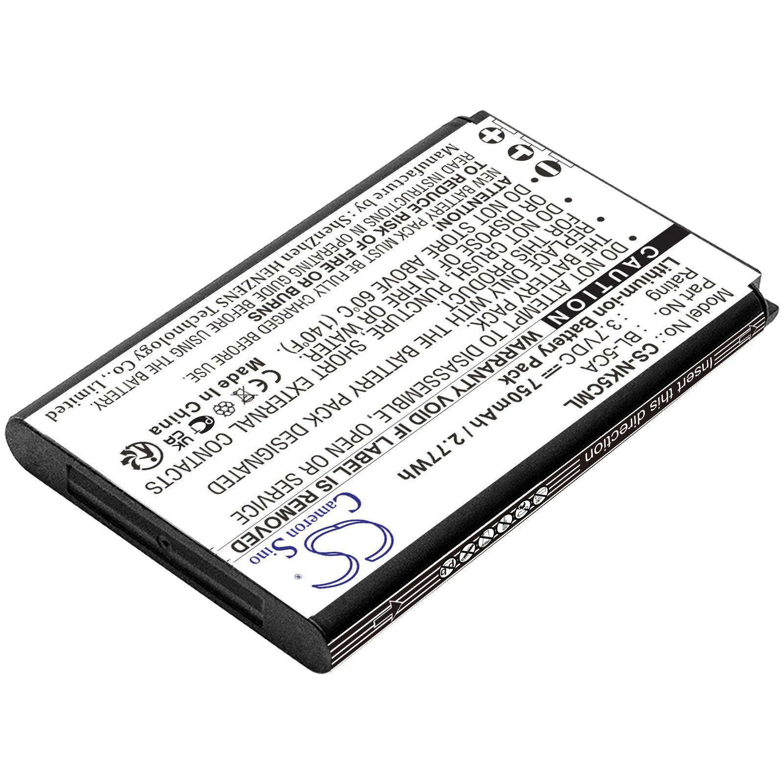 Batteria da 750 mAh per scanner di codici a barre CECT V10