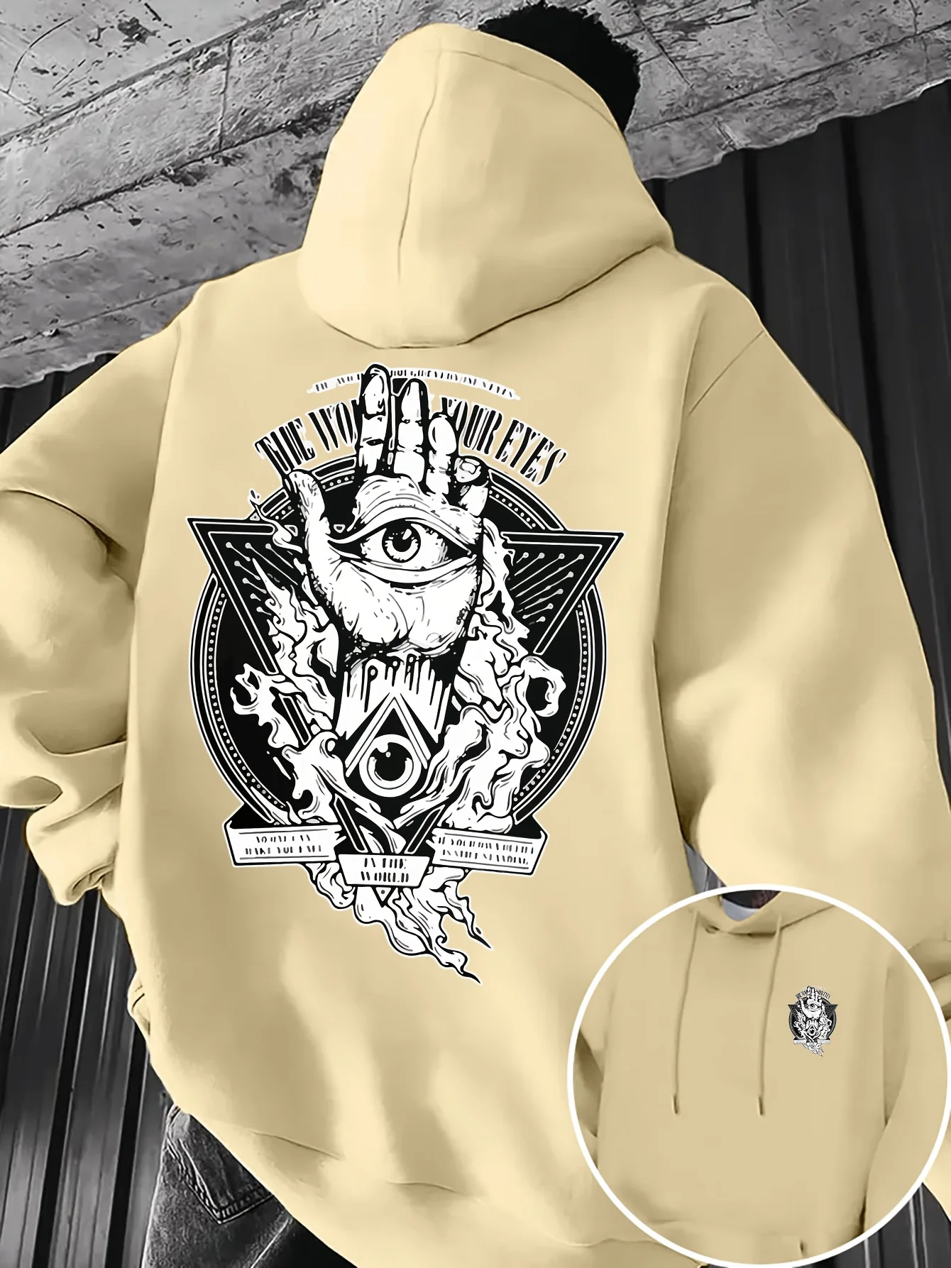 Men's Autumn/Winter Trendy Hooded Sweatshirt Superb Print Suitable for Commuting Street Strolling Home Wear Casual Retro Style