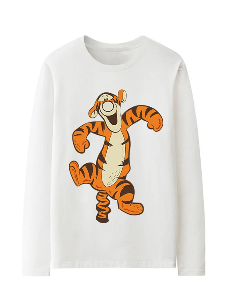  Long Sve T-irt Women's Winnie the Pooh Donald Du Jum Tiger Loose Clothes for Girls