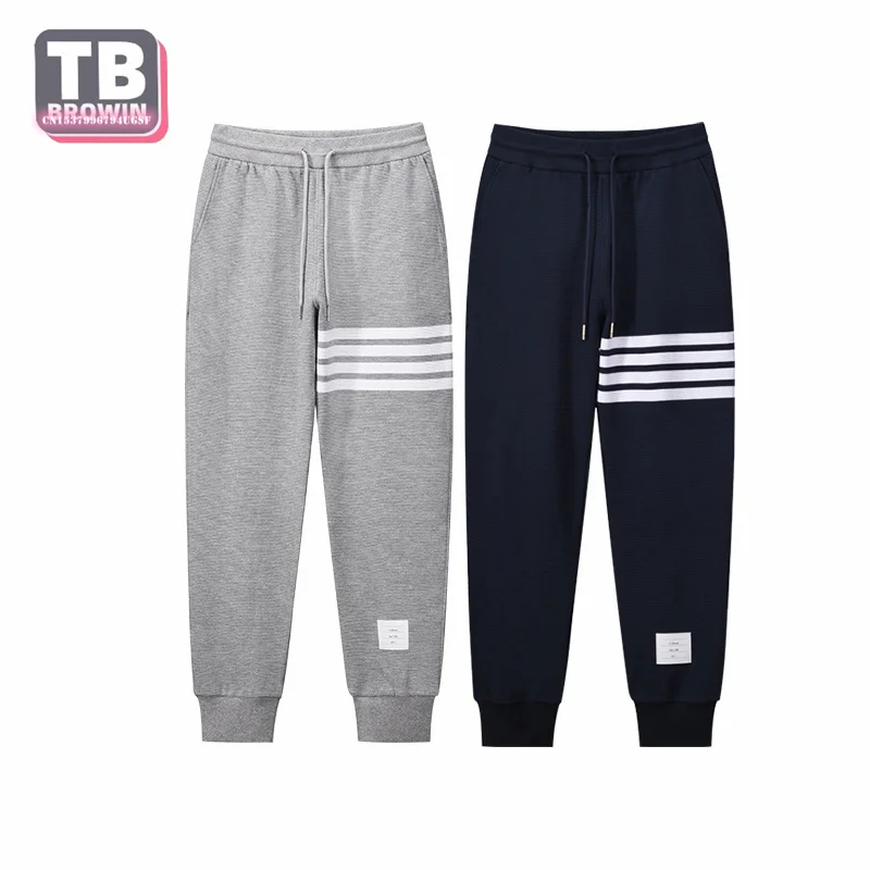 TB YJ03 sports casual men's four-bar striped sweatpants tide autumn couple cotton slim-fit trousers