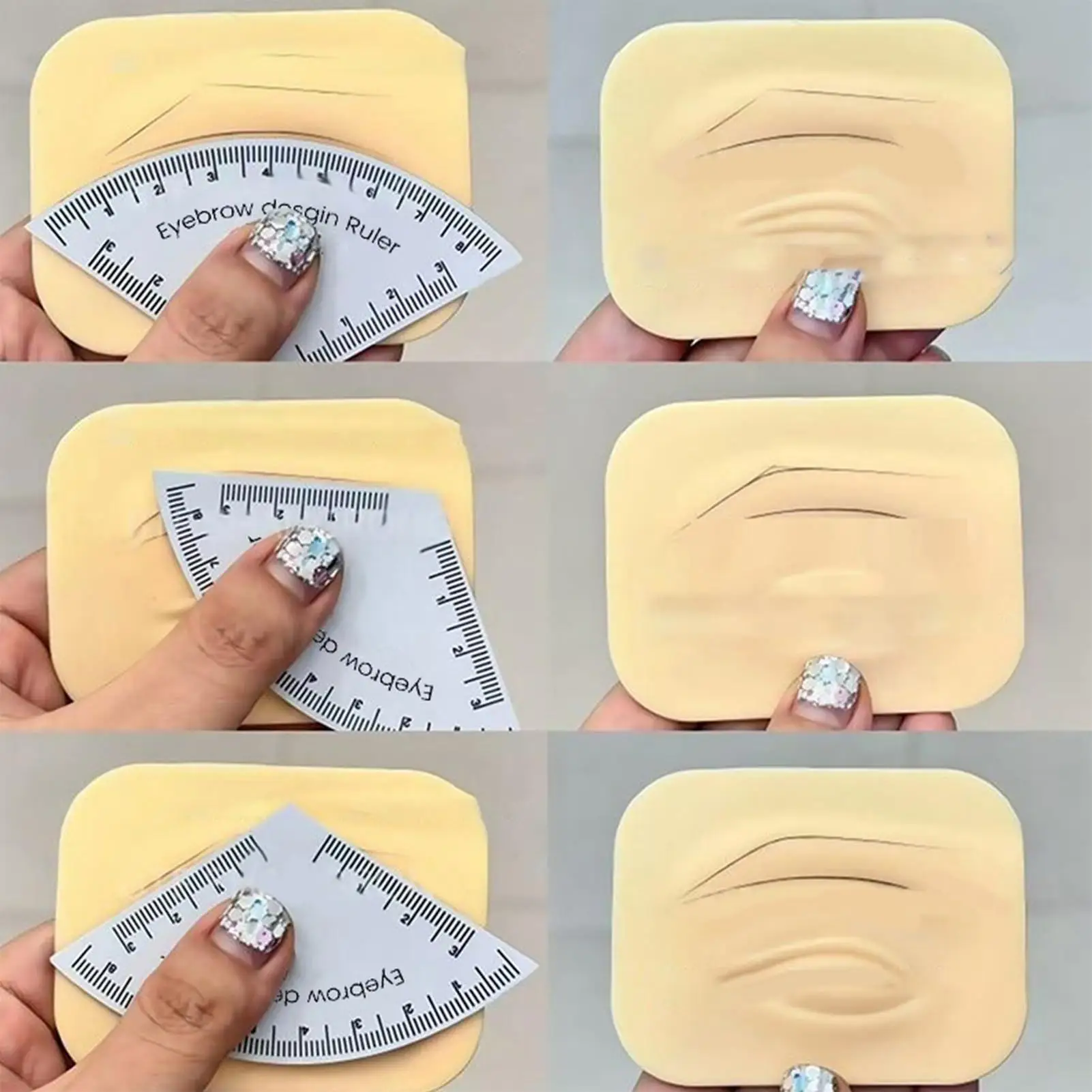 

1PCS Fast Drawing Eyebrow Desgin Ruler Tool Shaping Permanent Makeup Drawing Guide Ruler Tattoo Supplies Reuse