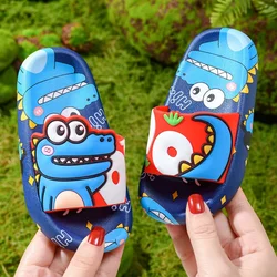 Niespodzianka dinozaur dziecko kapcie chłopiec dziewczynka buty Cute Cartoon Home kapcie kid but Fashion casualowe antypoślizgowe buty łazienkowe kell 리