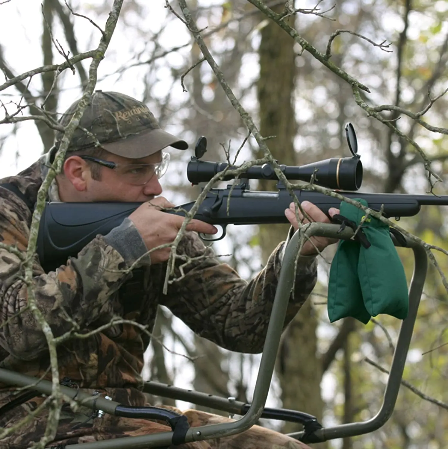 Filled Blind Bag with Durable Construction and Water Resistance for Outdoor Range Shooting and Hunting Green Rifle Support Bags