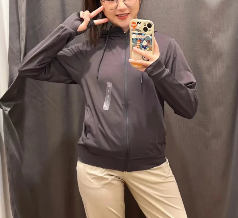 

Summer New Women's UV Protection Me Zipper Hooded Open Cardigan Coat kets Sunscreen Clothing Regular Sve Long Neline