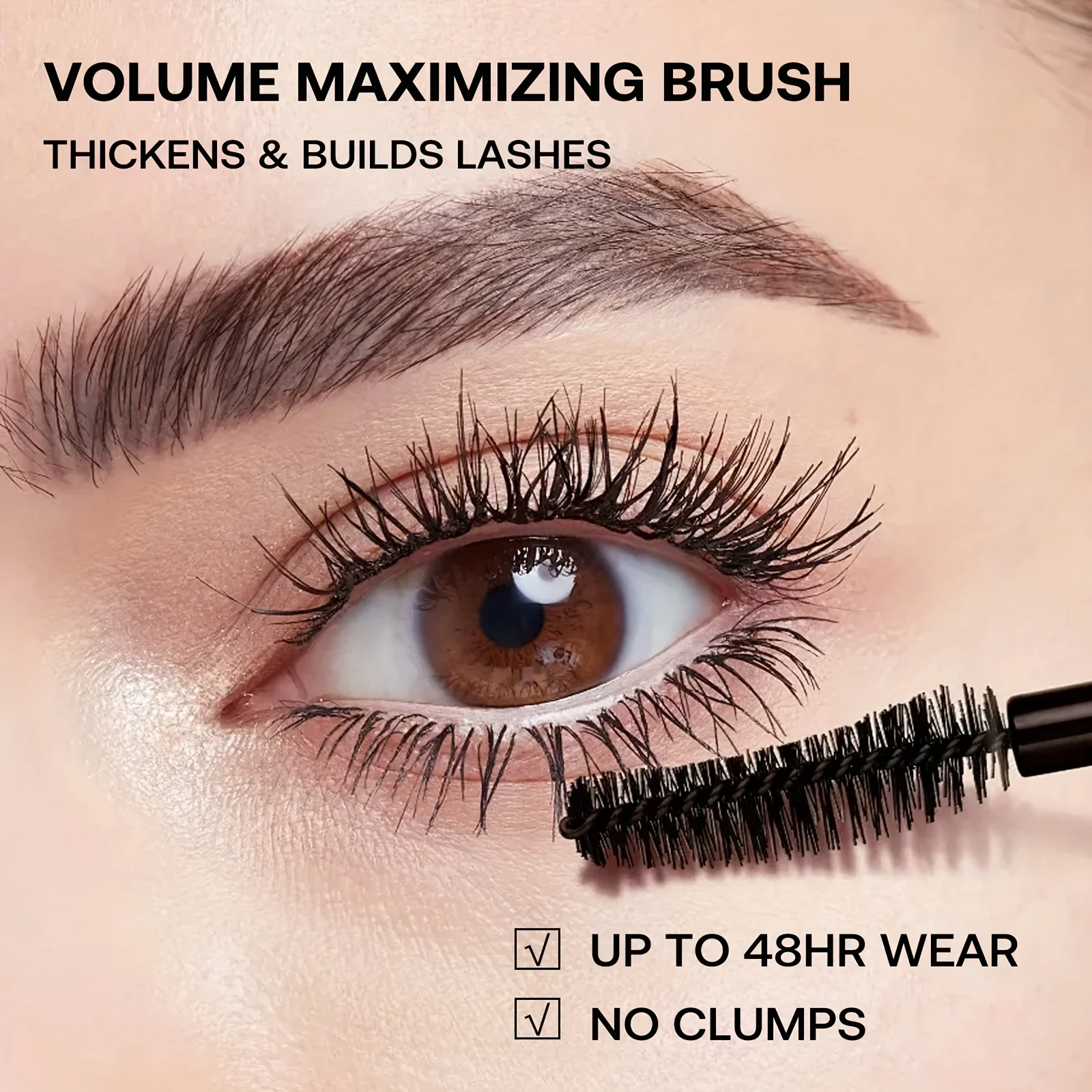Volumegevende en verlengende tubing-mascara - Zwart waterdicht, vlekvrij, klonvrij voor dikke dramatische wimpers