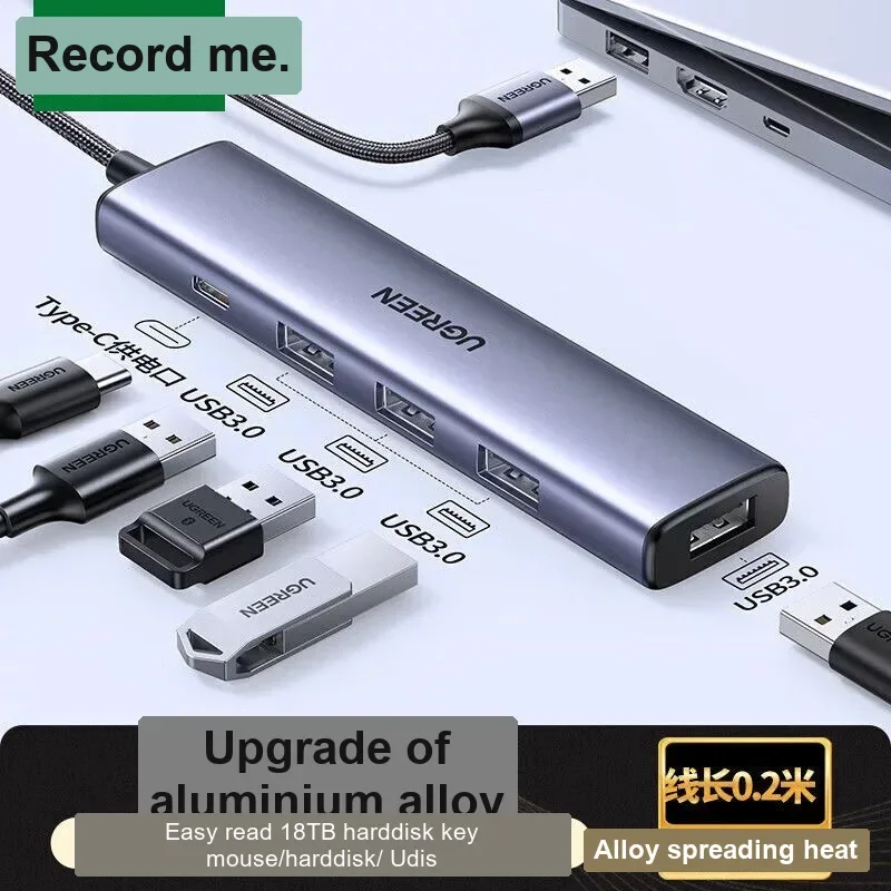 UGREEN 65800 4 Port USB 3.0 Hub High Speed Splitter with 0.5m Cable