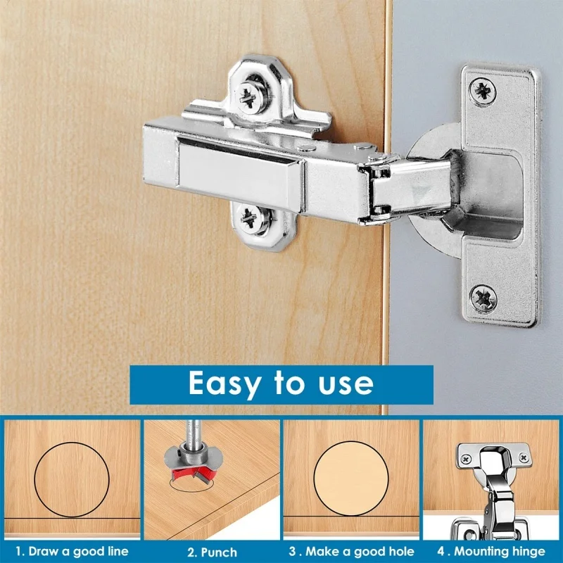 35mm Hinge Drilling Jig Open Locator Hinge Hole Punching Installation Auxiliary Tool Concealed Guide Rail Hinge Drilling Locator