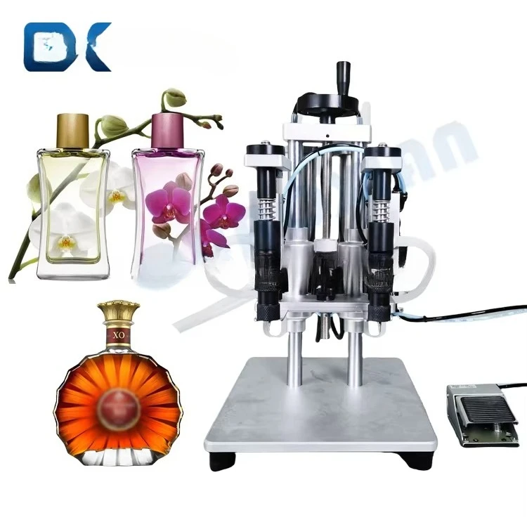 Desktop Fully Pneumatic 2 Nozzles Fine Mist Atomizer  Men and Women Perfume Filling Machine
