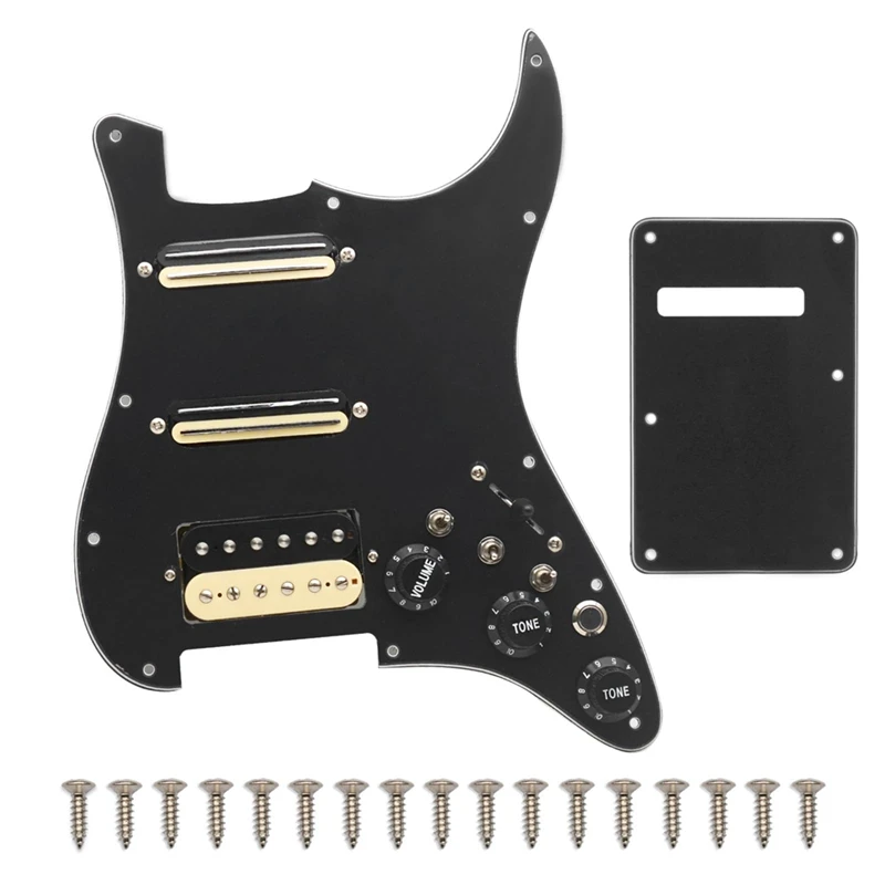 SSH-Coil Splitting Electric Guitar Pickguard 2 Mini Humbucker + 1Humbucke+Silence Switch Loaded Prewired Scratchplate