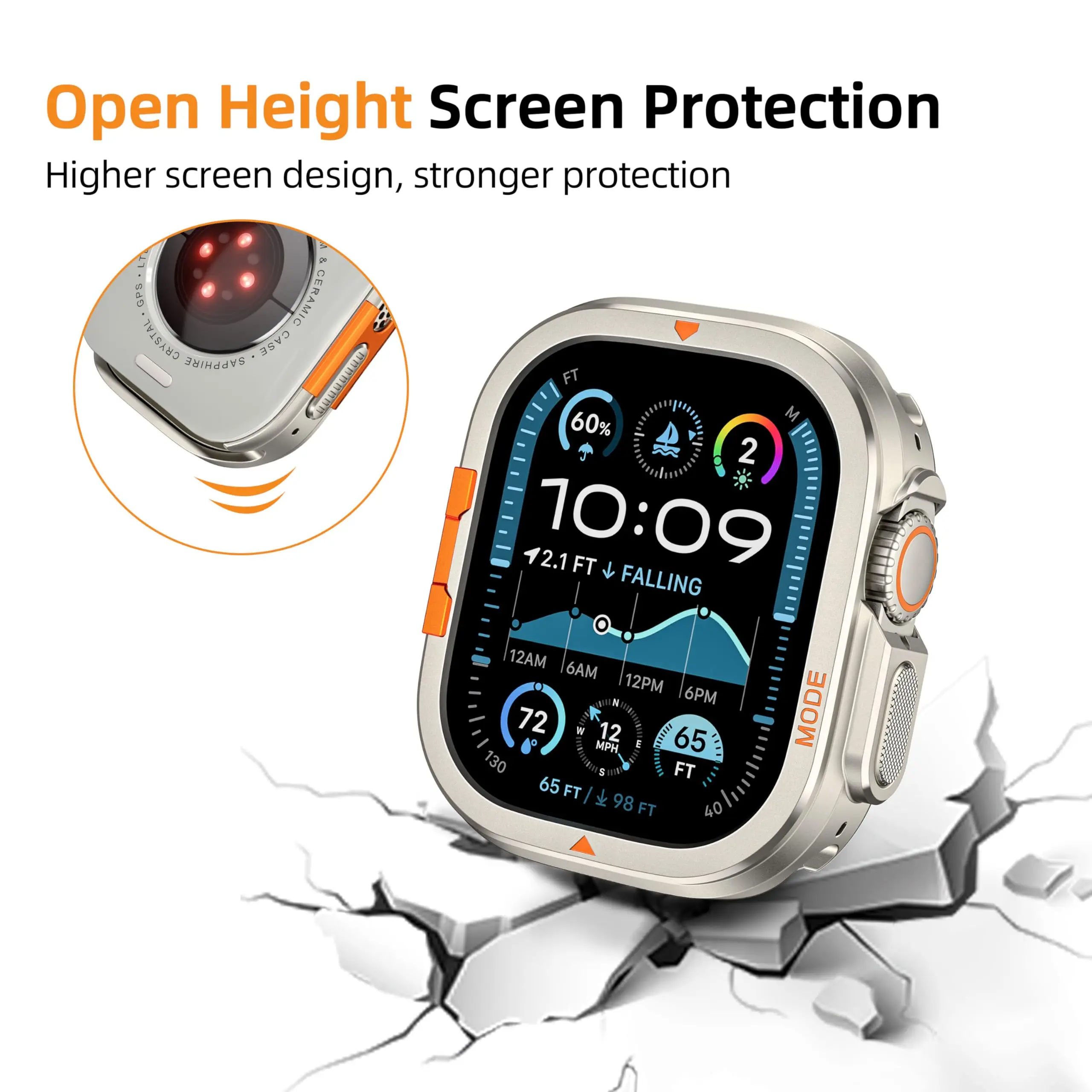 Luxuriöses Aluminium-Metallgehäuse für Apple Watch Ultra 4 3 2 49mm Hartschalenrahmen-Schutzabdeckung für IWatch Series 11 10 46mm Gehäuse – Detail 4