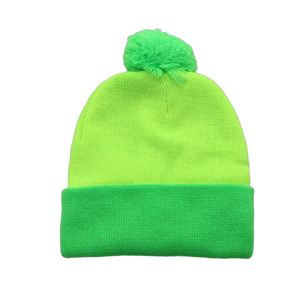 Modische Kontrast-Pompon-Strickmützen mit Anpassbarem Logo, Winterliche Freizeitmützen mit Ohrenschutz für Damen und Herren – Detail 8