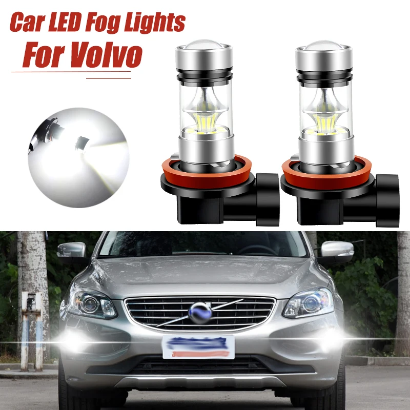 2pcs LED Fog Light Blub Lamp H8 H11 Canbus For Volvo C30 C70 S40 S80 V50 V70 XC60 XC70 2007 2008 2009 2010 2011 2012 2013