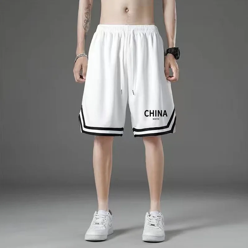 Pantaloni da spiaggia in seta di ghiaccio sportiva da uomo taglie forti Qui Dry Lunghezza cinque quarti Capispalla estivo casual Gioventù Sle attivo