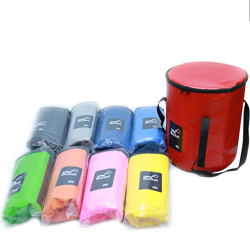 20L Thicken Thermal Insulation Folding Fishing Bucket Waterproof Fishing Box Portable Bucket Outdoor Travel Water Storage Bag