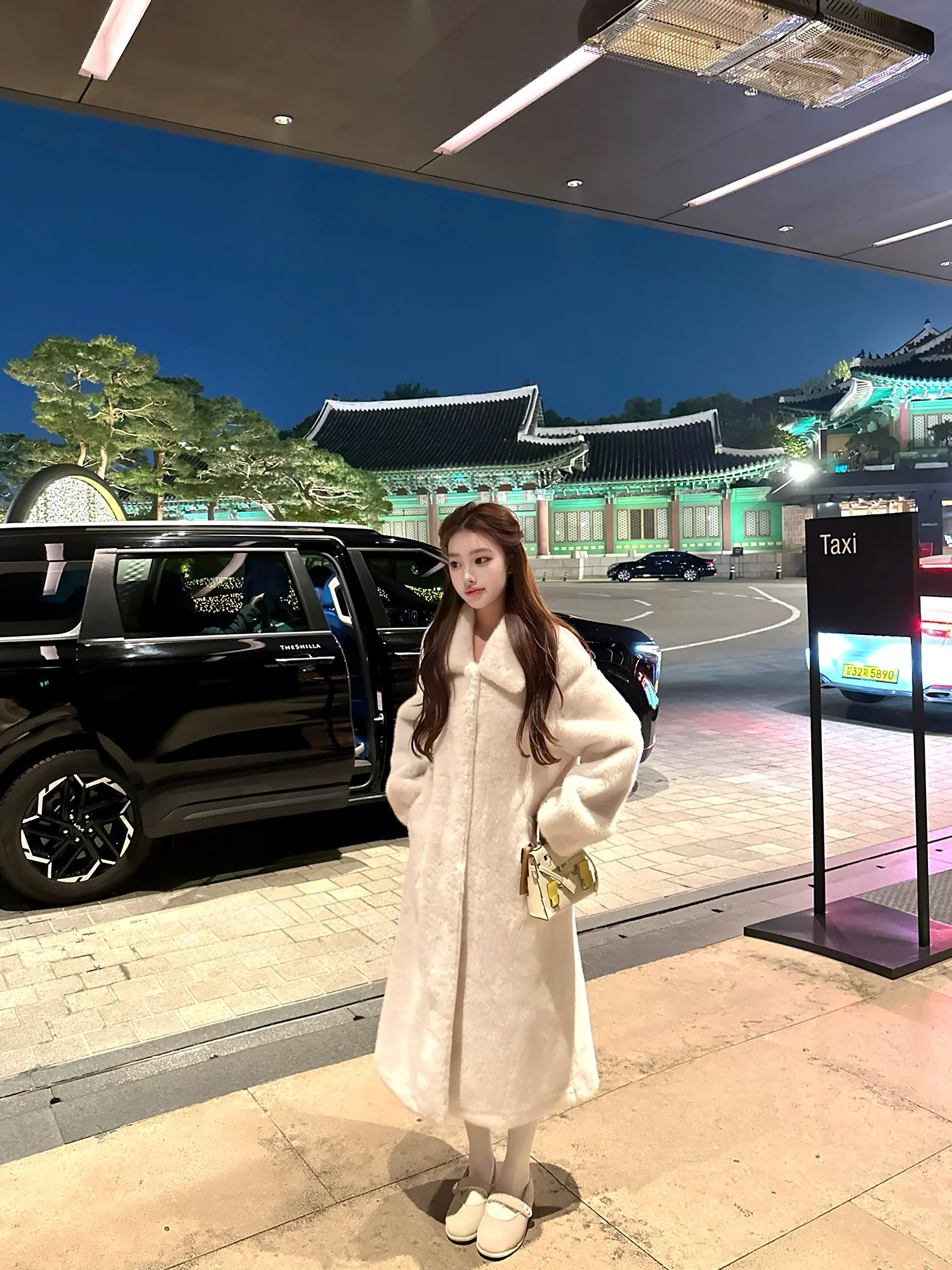 Manteau d'hiver pour femme Chien Long Jaet, col en fourrure, chaud, coupe-vent, intérieur en polyester, toutes tailles, style coréen pour jeunes