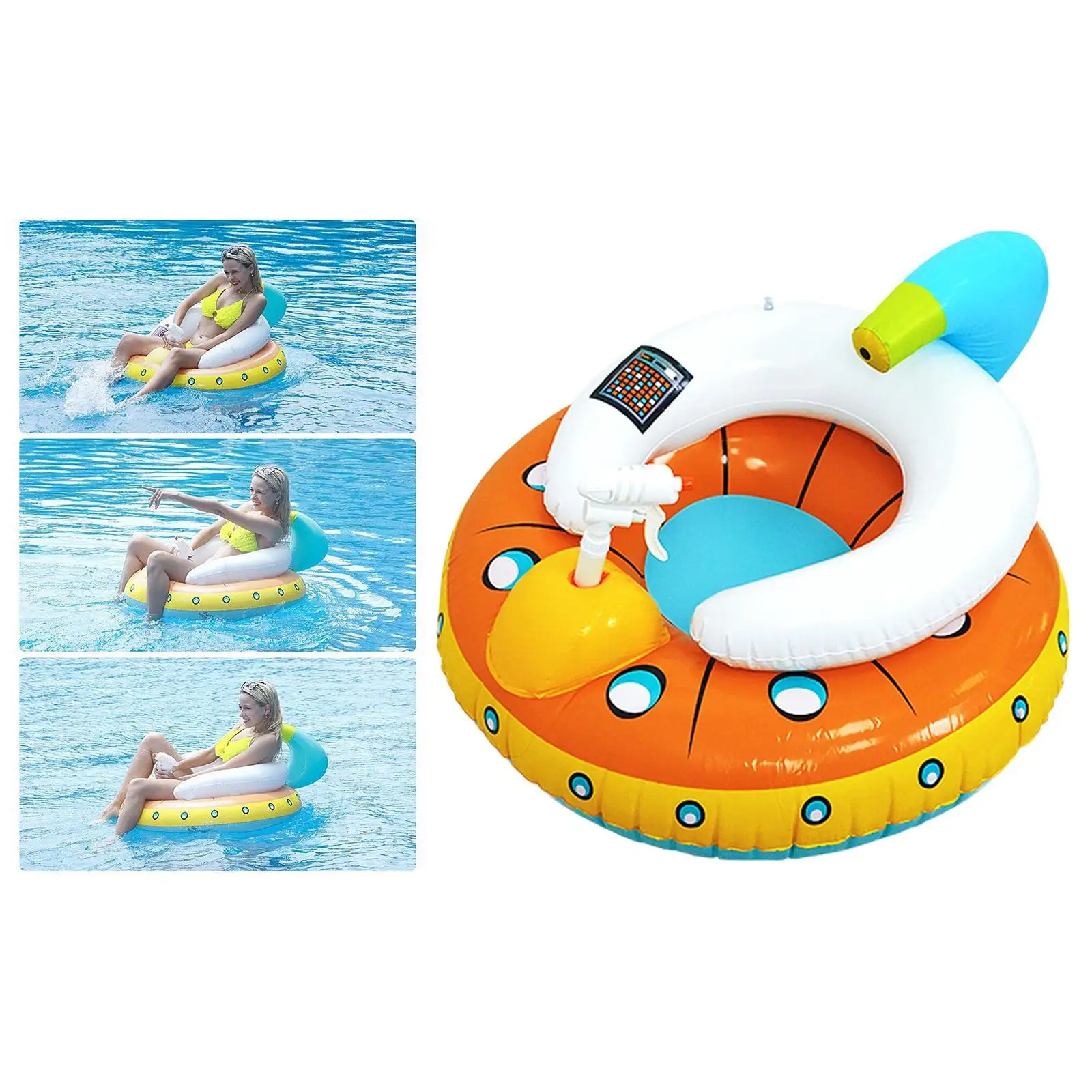 

Kids Inflatable Pool Float Portable with Water Spray Toy Beach Float Water Pool