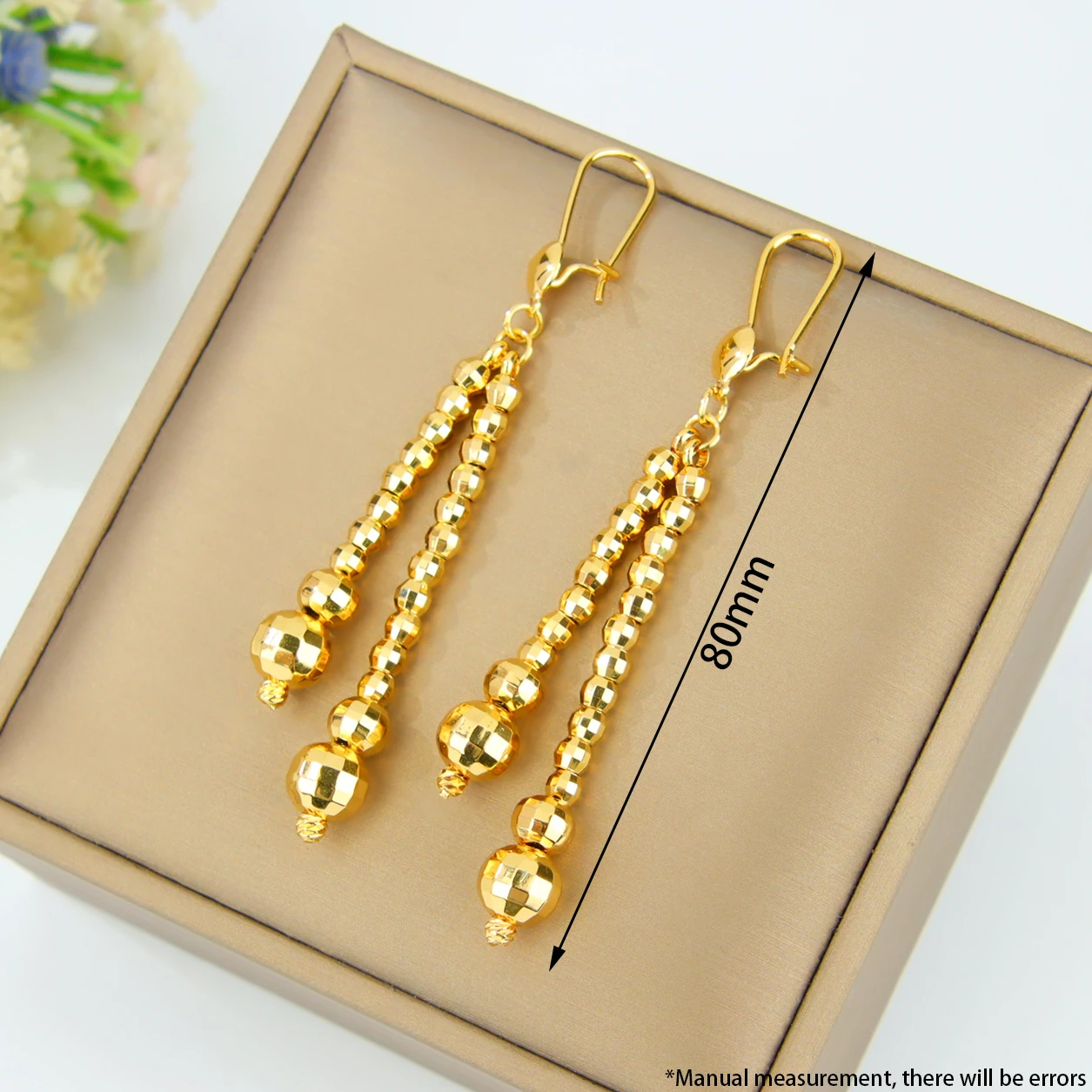 Arabische Mode-Perlen-Charm-Ohrringe 21k Vergoldet Dubai Vintage-Münzen Tropfen-Ohrringe Oman Muslimische Frauen Event-Party-Schmuck – Detail 8