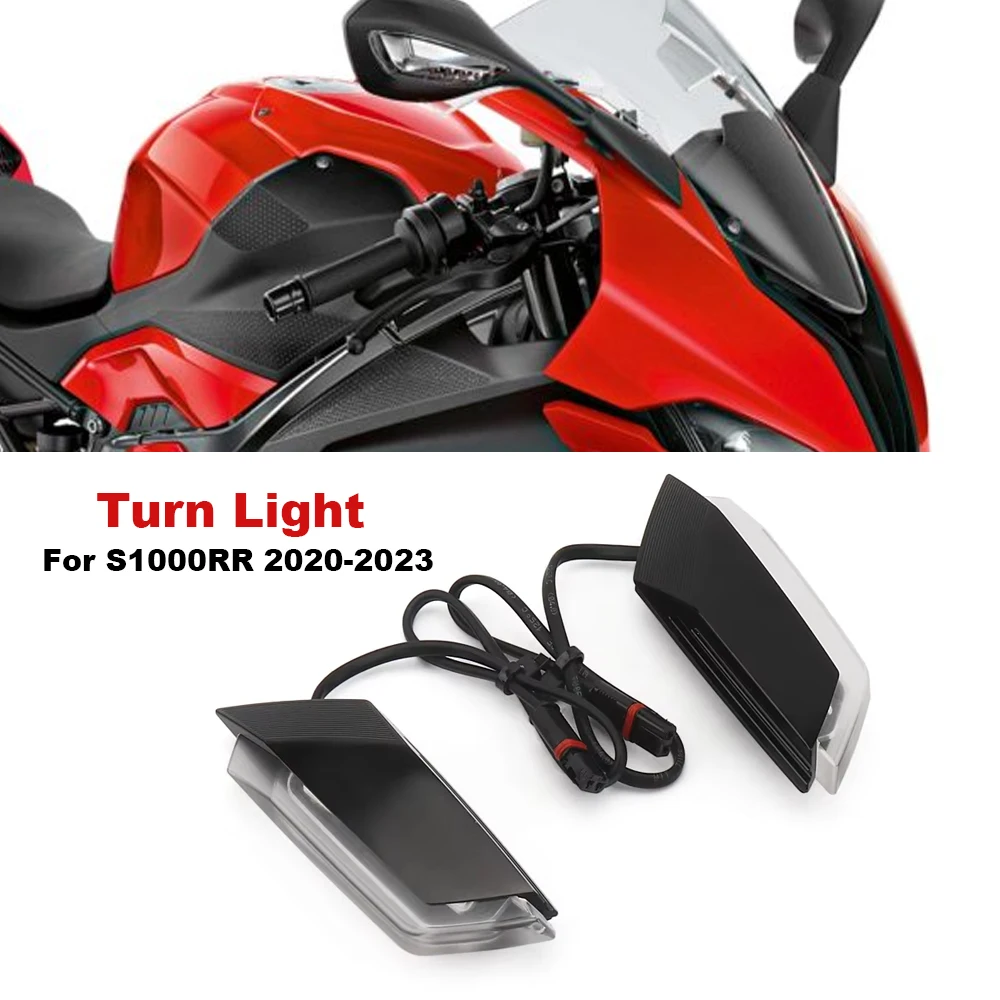 

For BMW S100RR S 1000 RR S1000 RR 2021-2024 Motorcycle Mirrors Block Off Plate Front LED Turn signal light indicator lamp