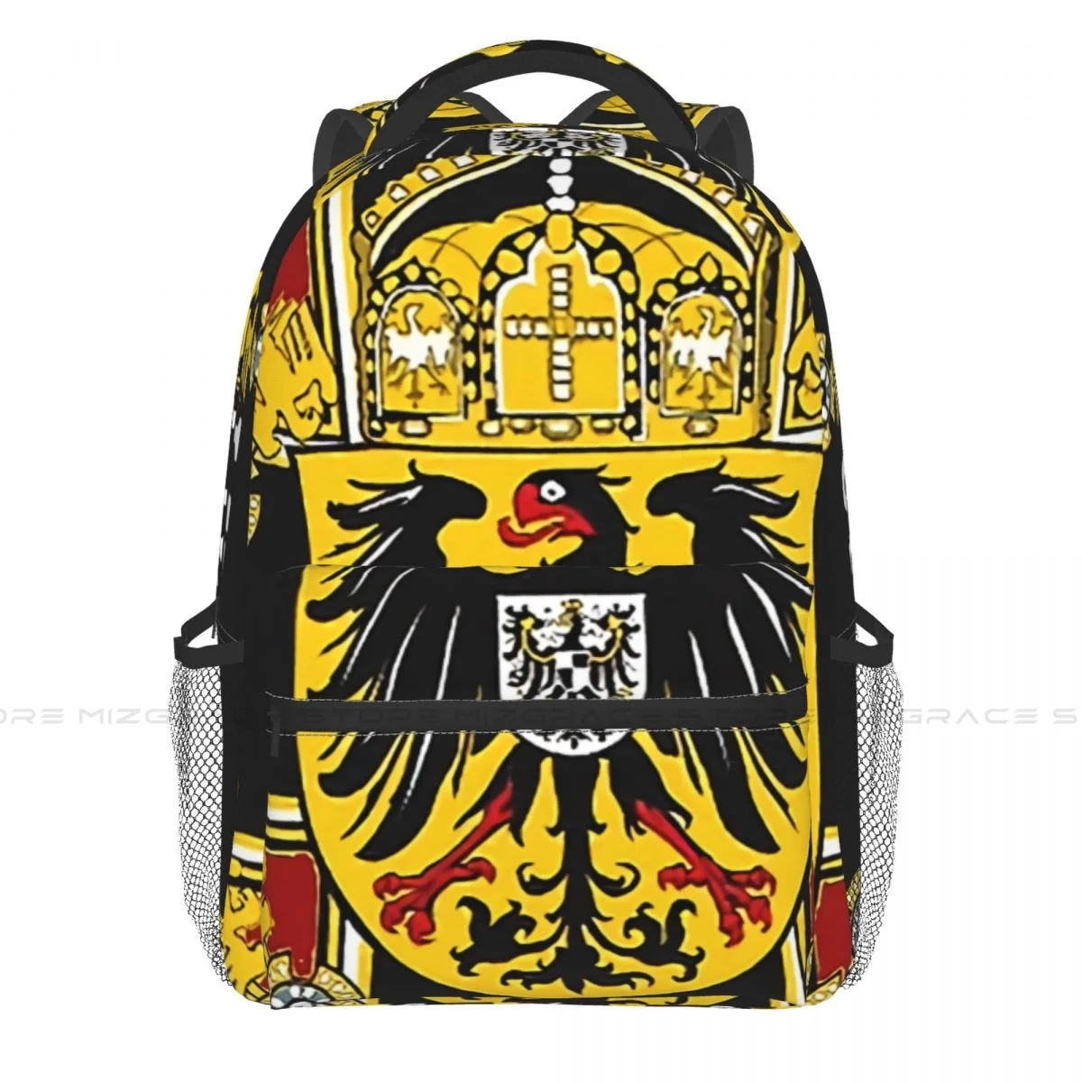 Prussian Battle Flag Of 1870 On Red Backpacks Casual Print Student School Bag Women Man's Travel Bags Laptop Daypack