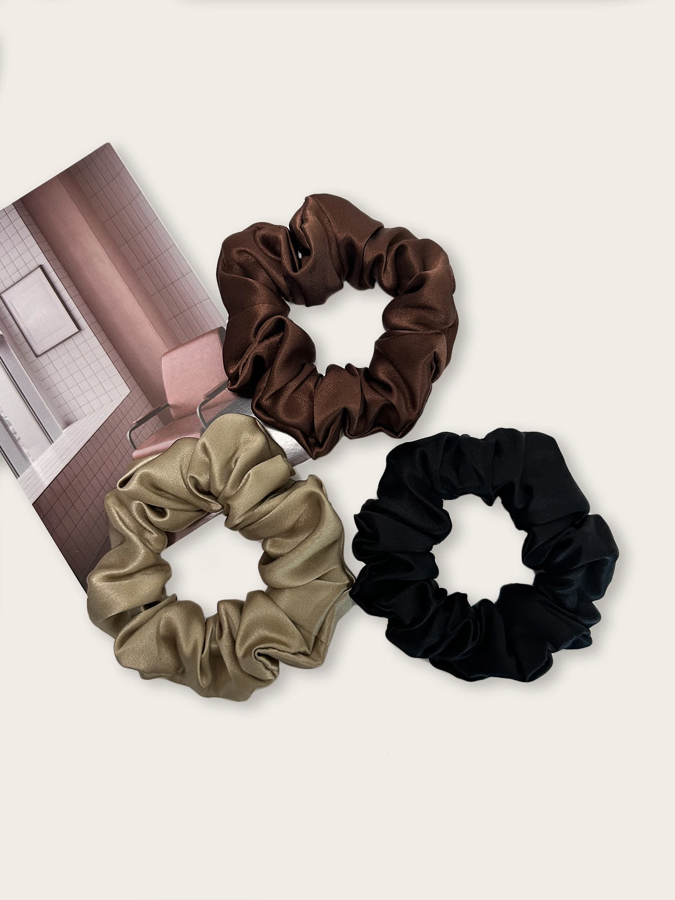 

Женская высококачественная резинка для волос из 100% натурального шелка тутового шелкопряда, 3,5 см, среднего размера, для ухода за волосами