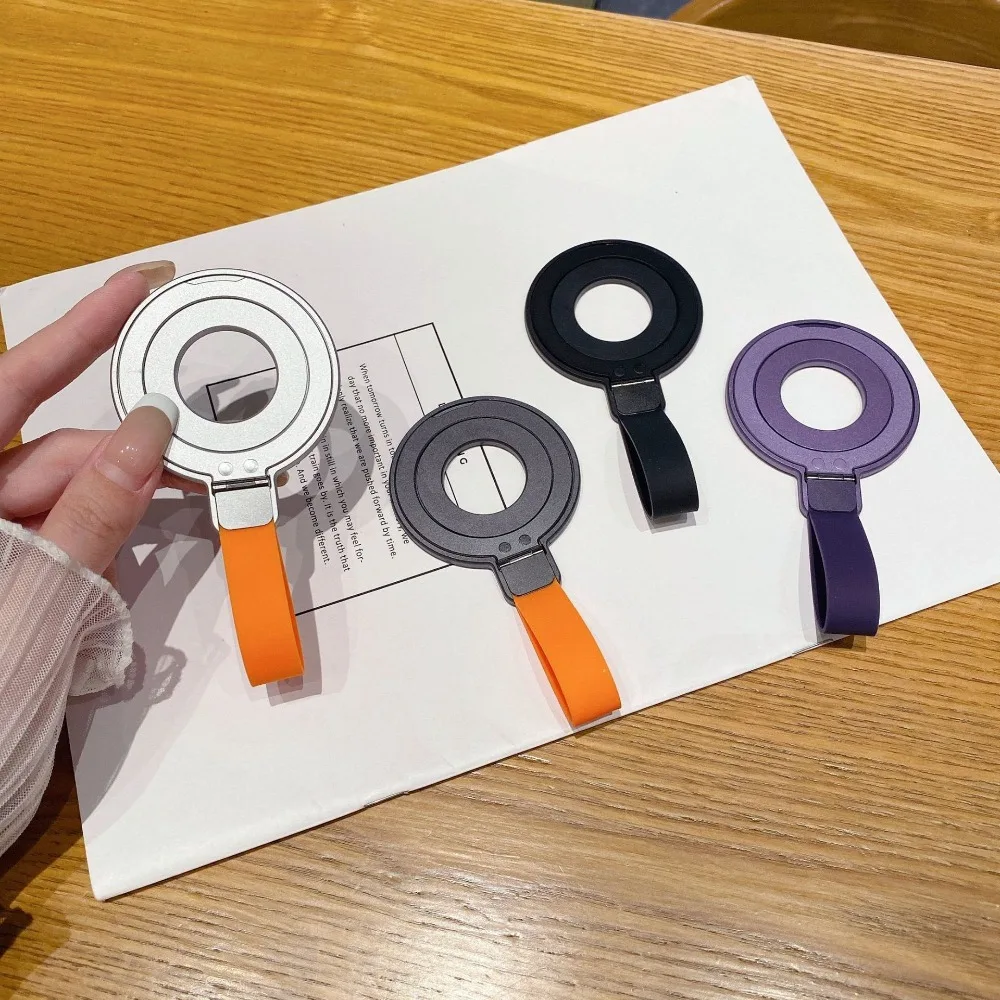 

Ультратонкий магнитный держатель для телефона с силиконовым ремешком, портативная подставка Magsafe для стола, крепление для ленивых пользователей