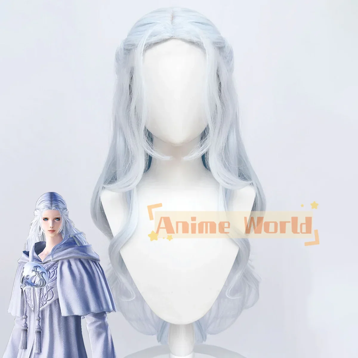 

Final Fantasy XIV Endwalker FF14 Hydaelyn белый парик для косплея Хэллоуин реквизит синтетические волосы термостойкое волокно