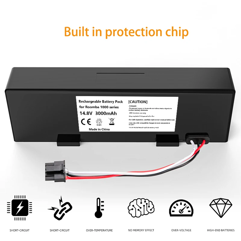 Batería de barredora INR18650 MA1-4S1P-SC, 14,8 V, 3000mAh, se utiliza para Xiaomi Mijiami Robot aspirador mopa P Robot de barrido STYTJ02YM.