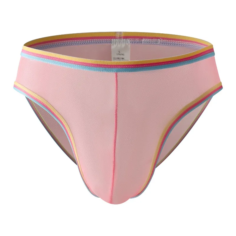 

Men Briefs Ultra-Thin Mesh See-Through Underwear Sexy Low-Rise U Convex Pouch Lingerie Underpants Narrow-Sided Youth Underpants